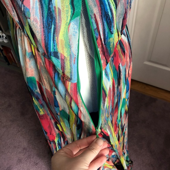 Maxi dress fully lined multi color - Picture 5 of 7